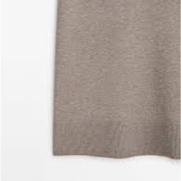 NWT. Massimo Dutti Beige/Grey Viscose Blend Knit Midi Skirt. Size S. - Picture 8 of 13